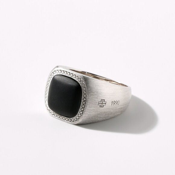 Tateossian Other - BNWT AW24 TATEOSSIAN ONYX SIGNET RING M & XL